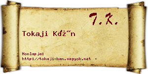 Tokaji Kán névjegykártya